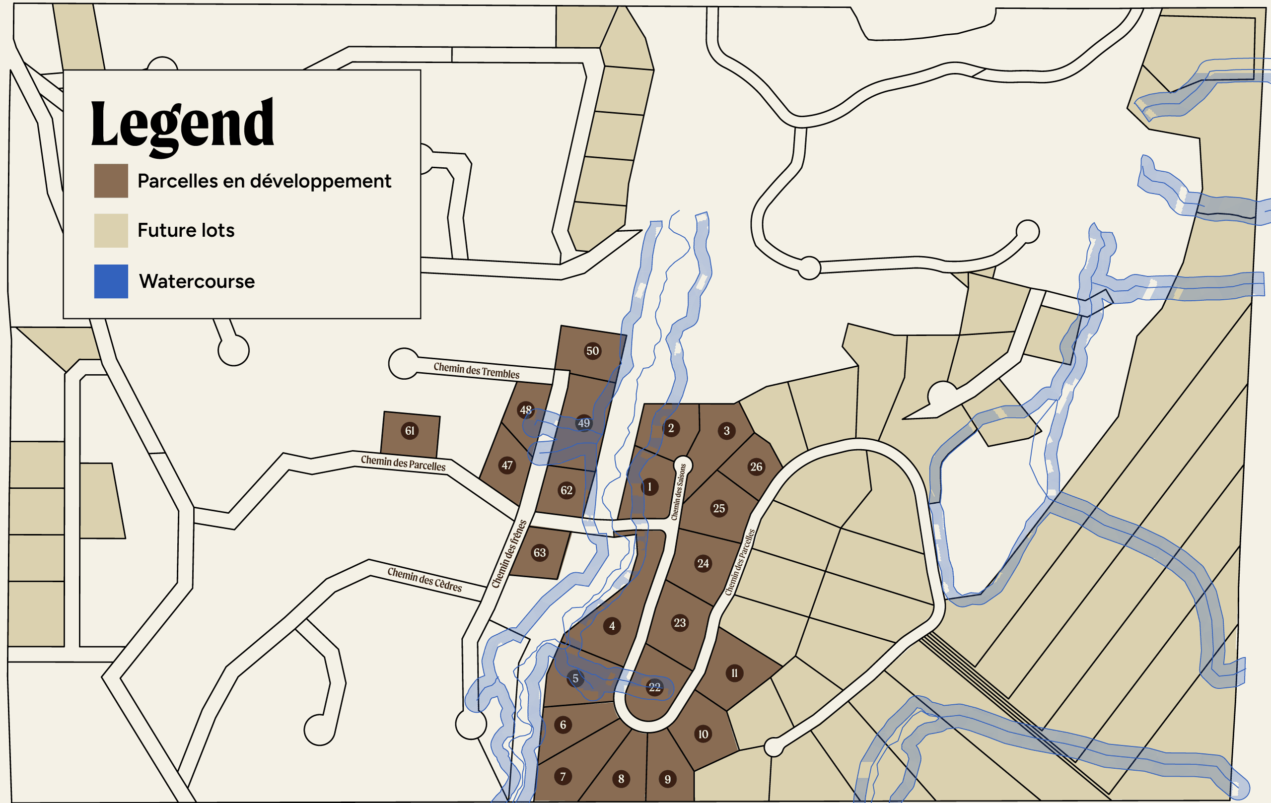 Map terrains les PARCELLES – desktop – ENG